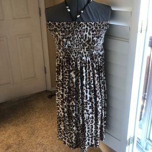 Leopard print dress bath suite cover